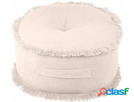 Asiento- Puff HOGAR Y MÁS Salón Moderno Crudo Praga
