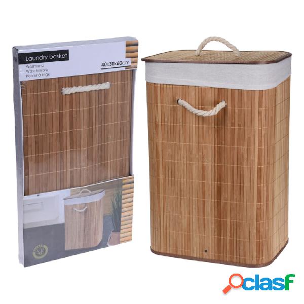 Bathroom Solutions Cesto para la colada plegable bambú
