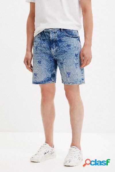 Bermudas denim efecto lavado