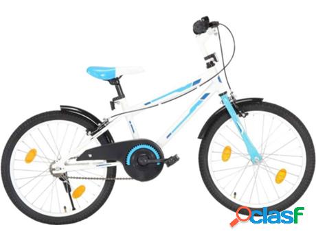 Bicicleta Infantil VIDAXL Blanco y Azul (Edad Mínima: 6