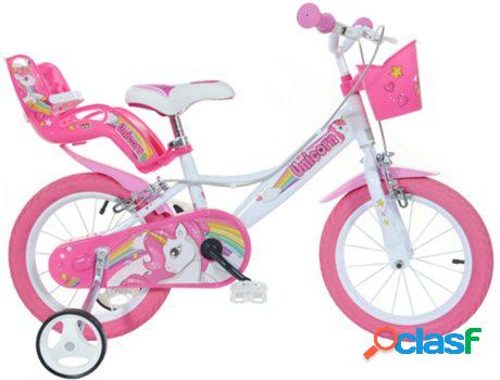 Bicicleta UNICORN Rosa (Edad Minima: 4 años - 14")
