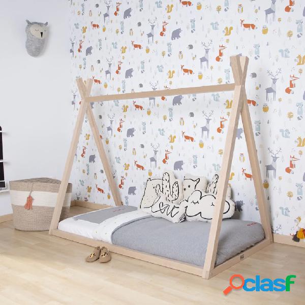 CHILDHOME Estructura de cama en forma de tipi madera natural