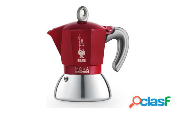 Cafetera Moka Induction Aluminio/Inox Bialetti 2 TAZAS ROJA