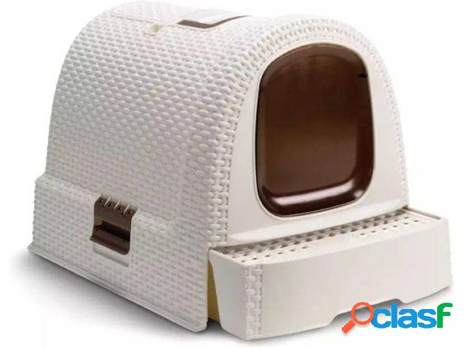 Caja de Arena para Gatos CURVER Blanca (51x38.5x39.5cm)