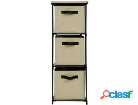 Cajonera SILVANO Vertical Beis (Hierro - 34x34x97 cm)
