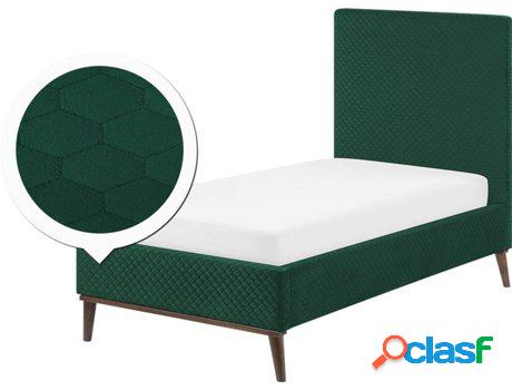 Cama Individual Estofada Bayonne (Verde - Terciopelo