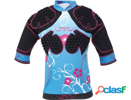 Camiseta de Deporte Acolchada FORCE XV Flor Azul (XXS)