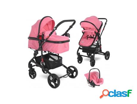 Carrito de Bebé LORELLI Alba Classic Candy 3 in 1 (Rosa)