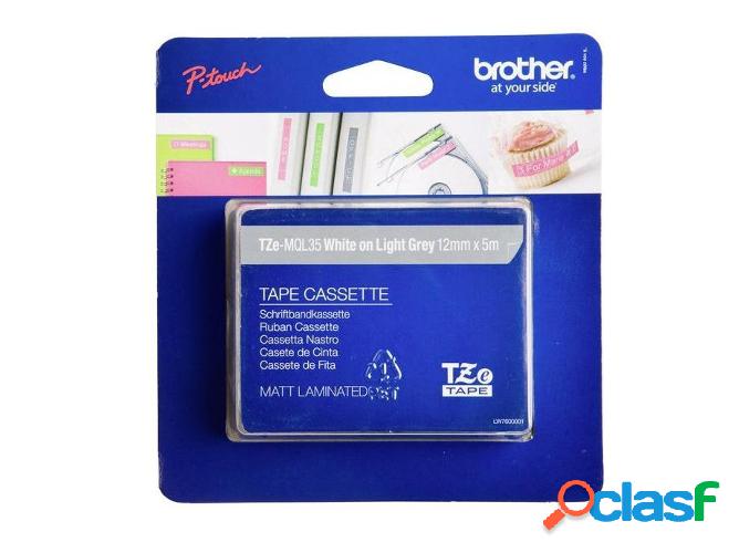 Cinta BROTHER TZeMQL35 laminada mate