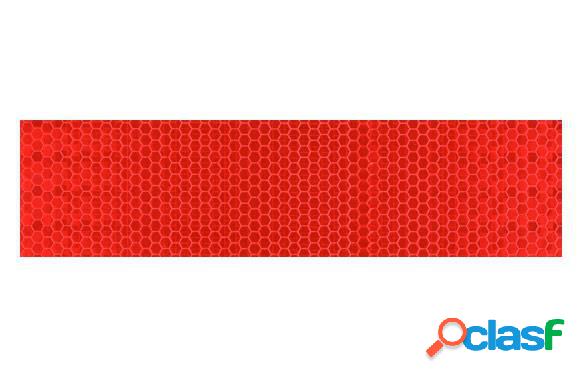 Cinta adhesiva de señalización reflectante 33m x 50mm Roja