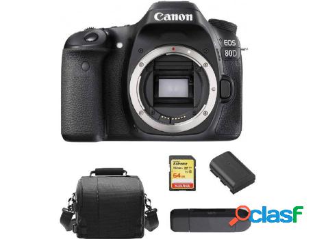 Cámara Reflex CANON EOS 80D + Tarjeta SD 64GB + Bolsa +