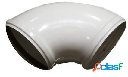 Codo Extraccion Aire 80º 125Mmø Aluminio Blanco Alustar