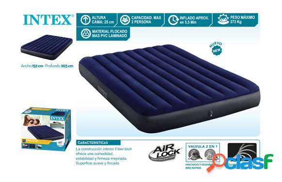 Colchon Cama Hinchable Classic Doble Intex 152 X 203 X 25 Cm