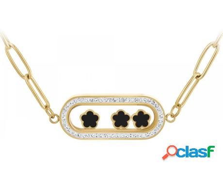 Collar SC_BOHEME Cristales (Acero - Dorado - 43cm)