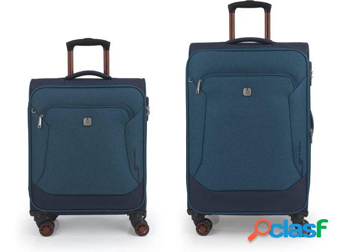Conjunto 2 Maletas de Viaje GABOL Track (99 L - Azul)