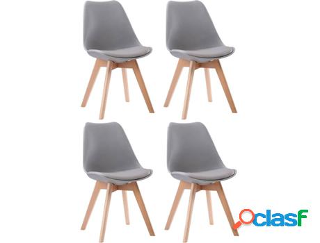 Conjunto De Sillas De Interior BENEFFITO Senja Gris (52 x 49
