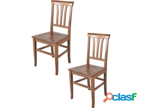 Conjunto de 2 Sillas T M C S Aurora (Marrón - 93x45x47 cm -
