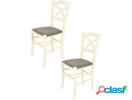 Conjunto de 2 Sillas T M C S Cross 332AB-NL025 (Blanco -
