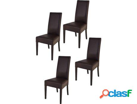 Conjunto de 4 Sillas T M C S Luisa (Marrón Moka - 99x46x55