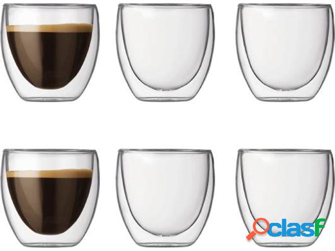 Conjunto de 6 Vasos BODUM Pavinaâ 970736 (Vidrio - 0.08l)