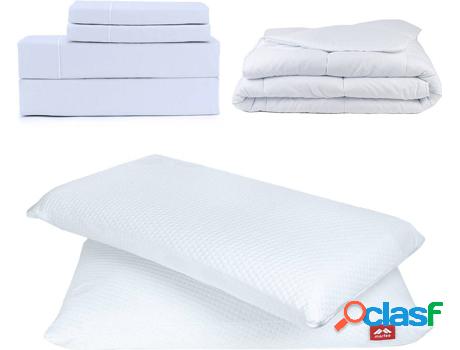 Conjunto de Sábanas, Edredón y Almohadas MORFEO Blanco