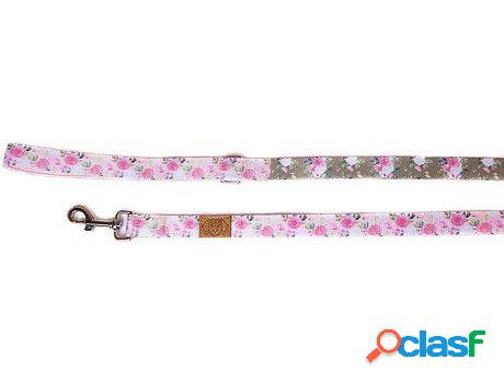 Correa para Perros PETS & PROPS Webbing Pink & Olive Flowers