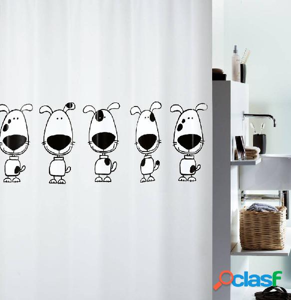 Cortina de baño Spirella de PEVA Beagle Black 180x200cm