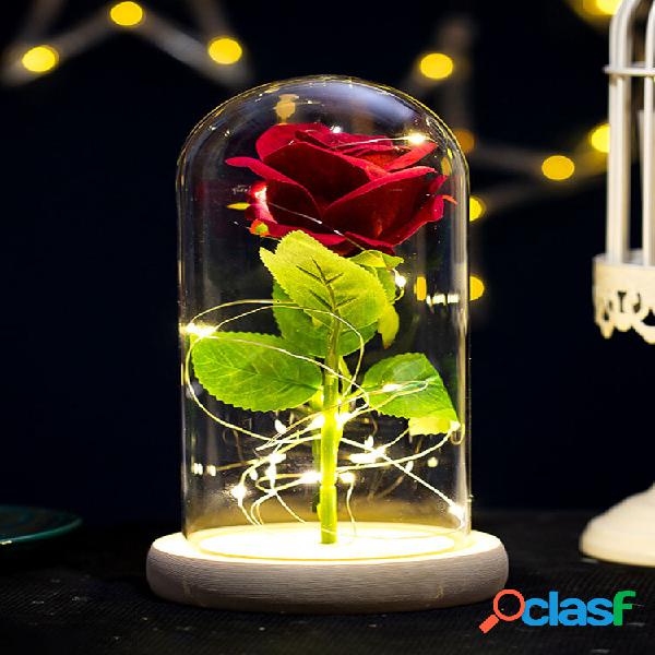 Cubierta de vidrio creativa Iluminación Amor encantado para