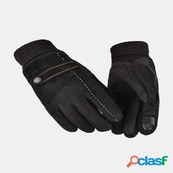 Cuero para hombres Plus Terciopelo Pantalla gruesa