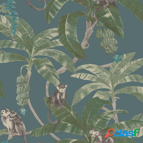 DUTCH WALLCOVERINGS Papel de pared Monkey Puzzle verde