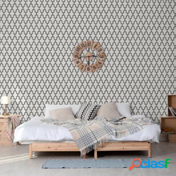 DUTCH WALLCOVERINGS Papel pintado Geometric blanco y negro