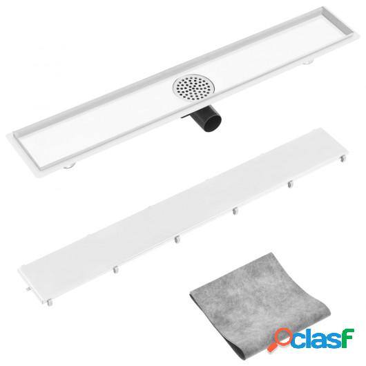 Desagüe de ducha con cubierta 2 en 1 acero inoxidable 83x14