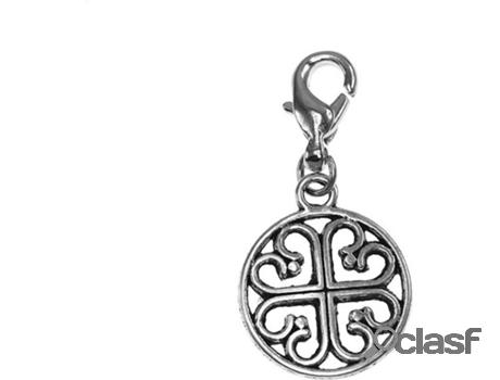 Dije SC_CRYSTAL (bañado a rodio - 14 mm x 14 mm)