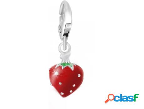 Dije SC_CRYSTAL (bañado a rodio - Rojo - 10 mm x 10 mm)