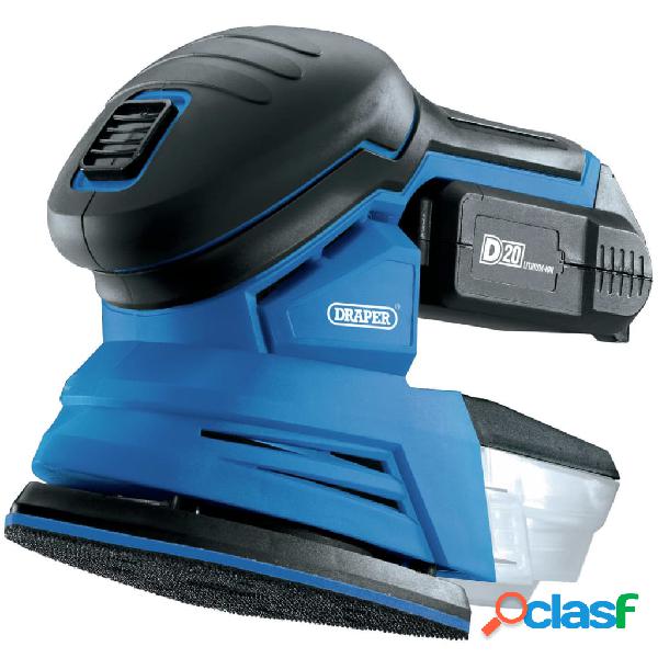 Draper Tools Lijadora con tres bases y batería D20 2Ah 20V