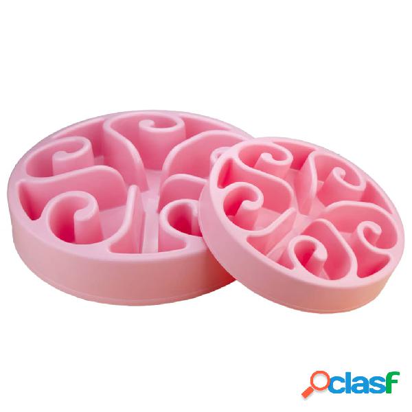 EAT SLOW LIVE LONGER Comedero lento Original rosa L