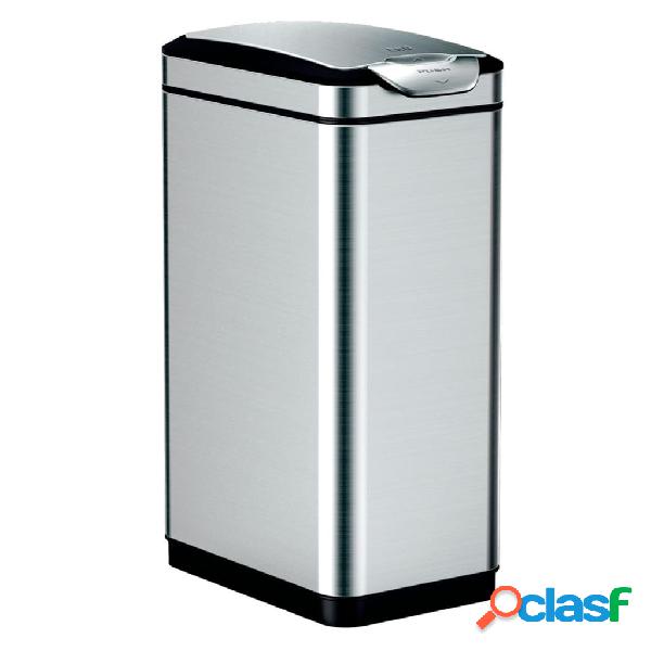 EKO Cubo de basura Touch Bar Tina 30 L plateado mate