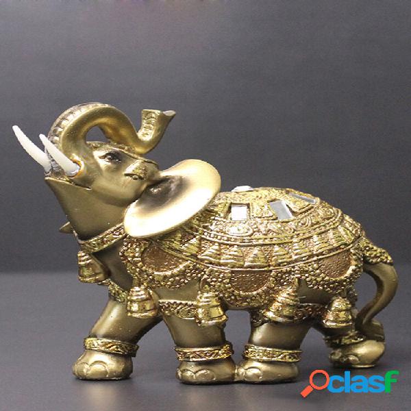 Elegante estatuilla de elefante Tronco hasta Estatua de