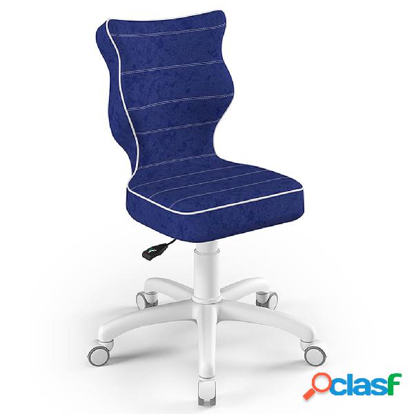 Entelo Silla infantil ergonómica Petit White Visto 06 azul