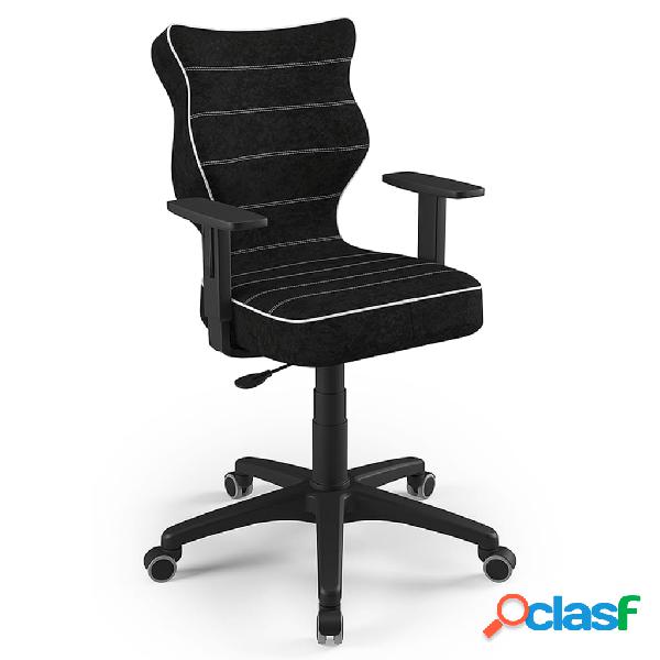 Entelo Silla juvenil ergonómica Duo Black Visto 01 negra