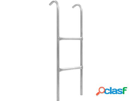 Escalera de Trampolín VIDAXL 2 Peldaños (102,6 cm - Acero)