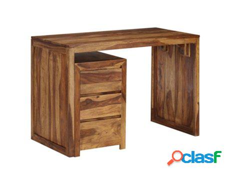 Escritorio VIDAXL (110x55x76cm - Madera de Sheesham Maciza)
