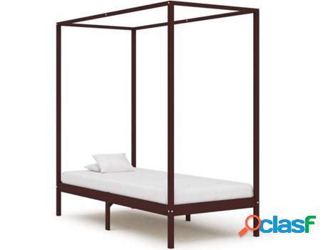 Estructura de Cama VIDAXL con toldo 90x200 cm pino macizo