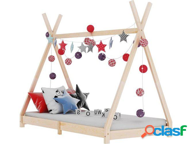 Estructura de cama VIDAXL niños 70x140 cm madera maciza de