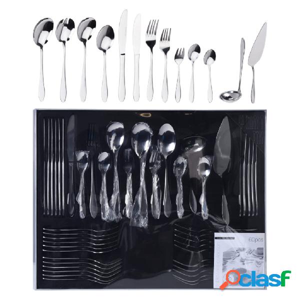 Excellent Houseware Cubertería de 60 piezas para 6 personas