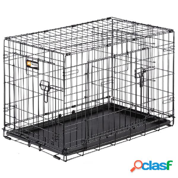 Ferplast Jaula para perros Dog-Inn 75 gris 77,4x48,5x54,6 cm