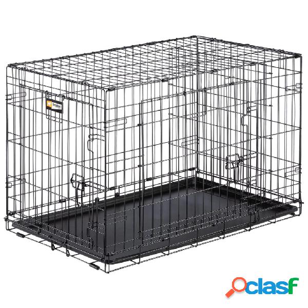 Ferplast Jaula para perros Dog-Inn 90 gris 92,7x58,1x62,5 cm