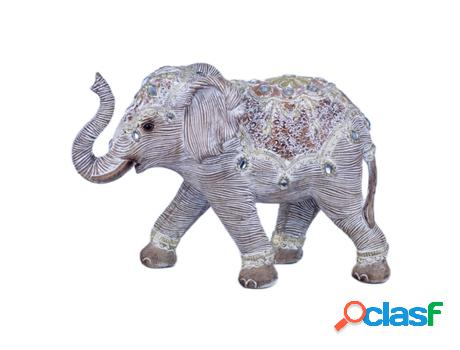 Figura Elefante Gris de Resina 18X10X27cm Figura de Elefante