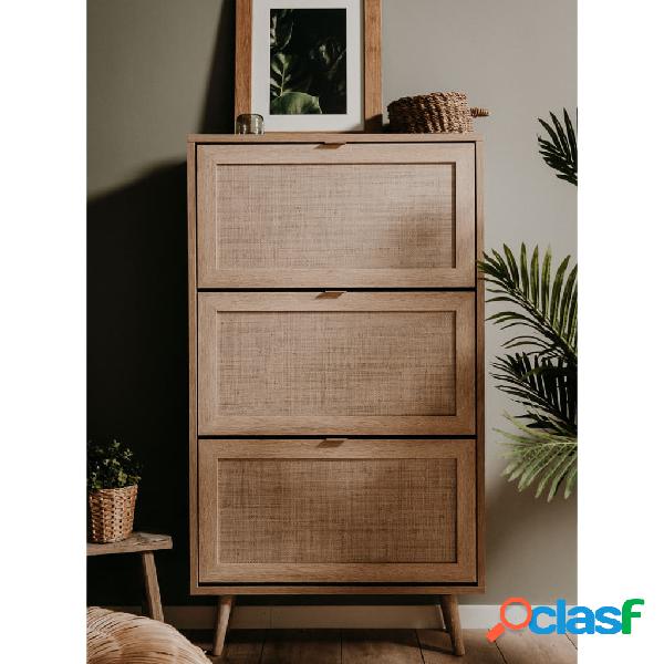 Finori Mueble zapatero Bali 49A color roble Sonoma y efecto