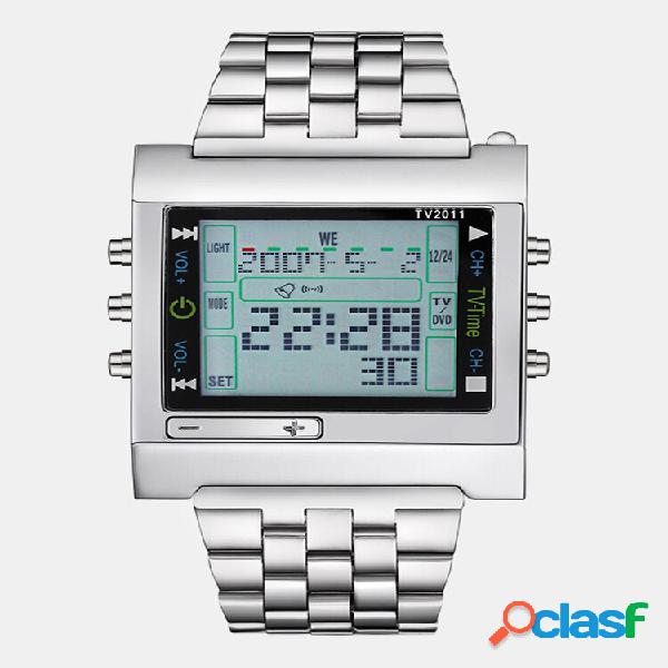 Full Steel Impermeable Alarma digital Mirar LED Pantalla